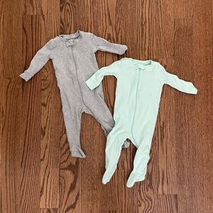 Set of 2 Primary Footies, 3-6M